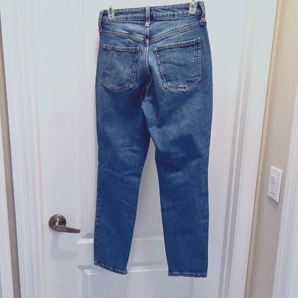 Old Navy-4 Pairs-Black, Gray, Blue-Size 0-Distressed-High Rise-OG Straight-Droit - Picture 11 of 15